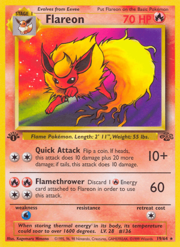 Carta Pokémon Flareon 19