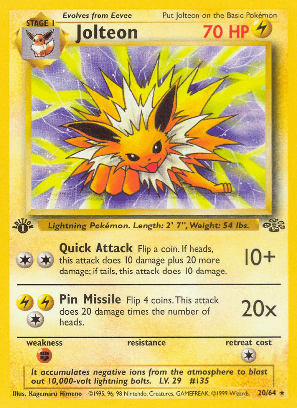 Carta Pokémon Jolteon 20