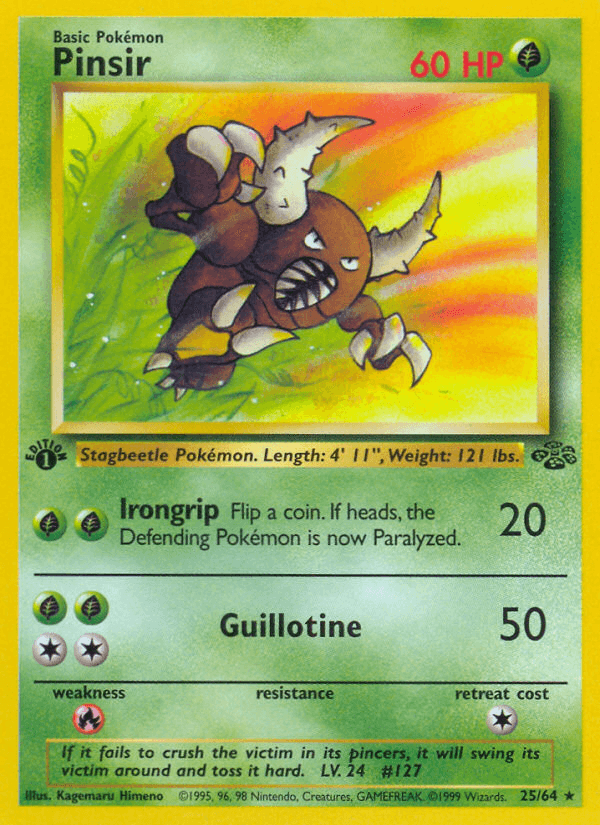 Carta Pokémon Pinsir 25