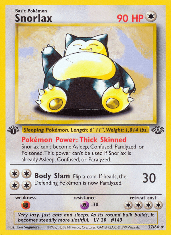 Carta Pokémon Snorlax 27