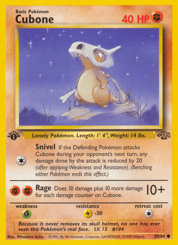 Carta Pokémon Cubone 50