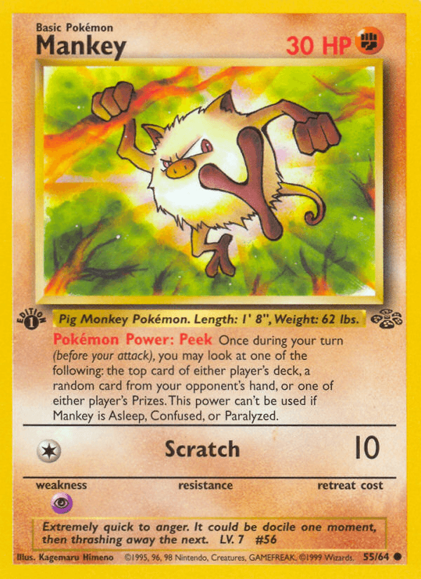 Carta Pokémon Mankey 55