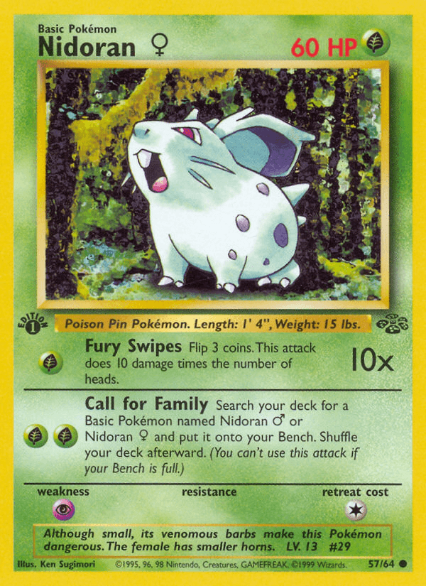 Carta Pokémon Nidoran ♀ 57