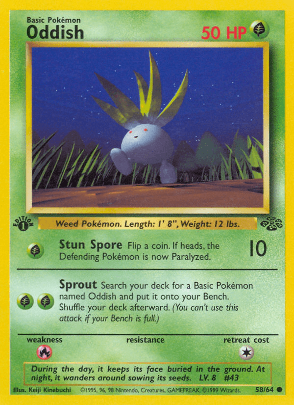 Carta Pokémon Oddish 58