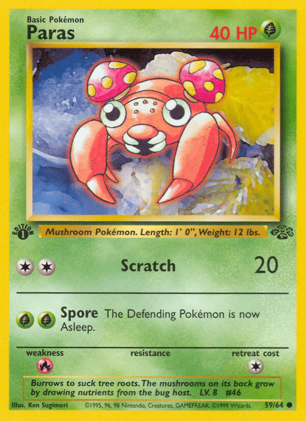 Carta Pokémon Paras 59
