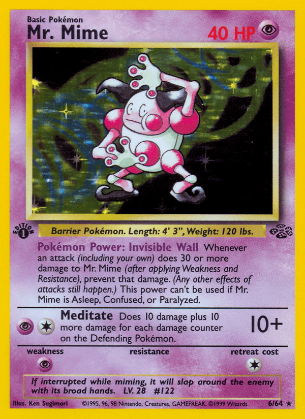 Carta Pokémon Mr. Mime 6