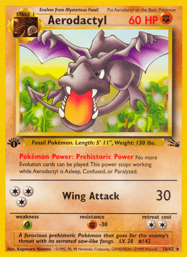 Carta Pokémon Aerodactyl 16
