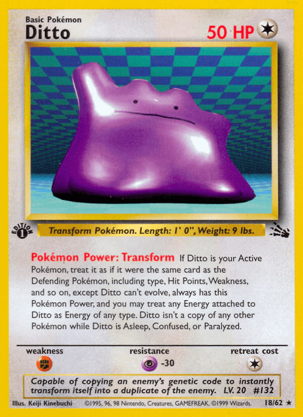 Carta Pokémon Ditto 18