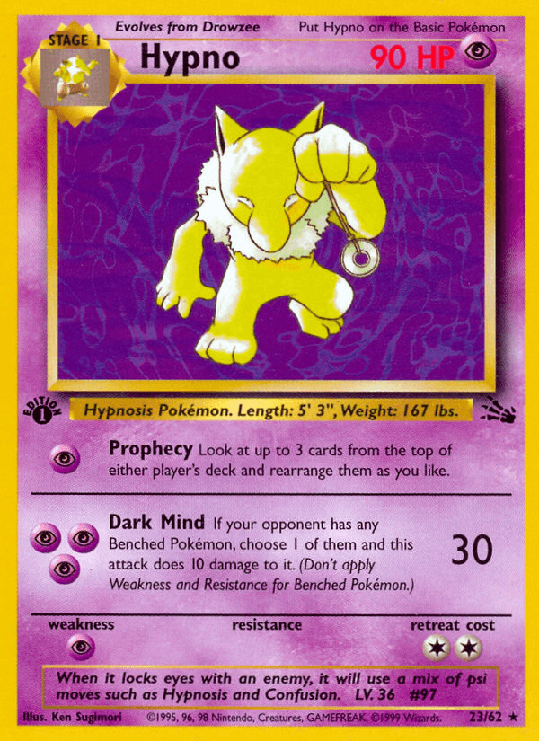 Carta Pokémon Hypno 23