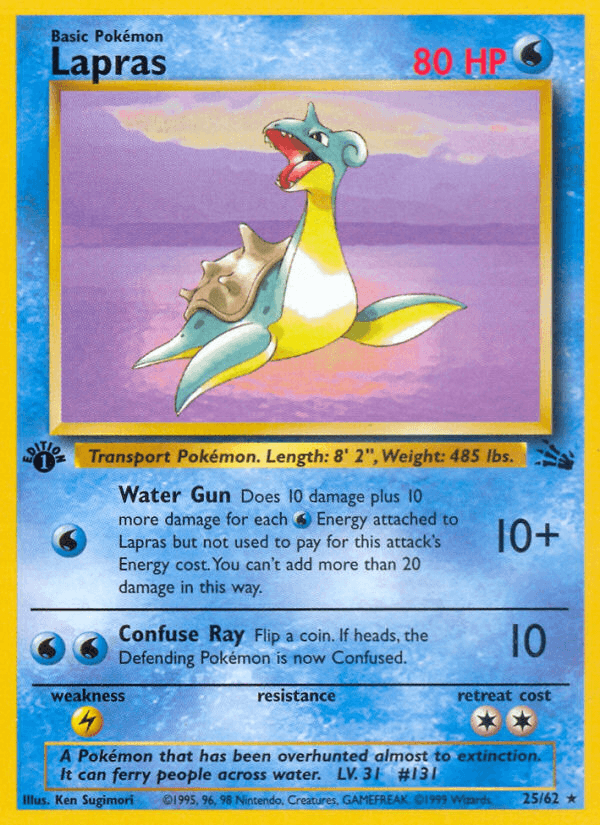 Carta Pokémon Lapras 25