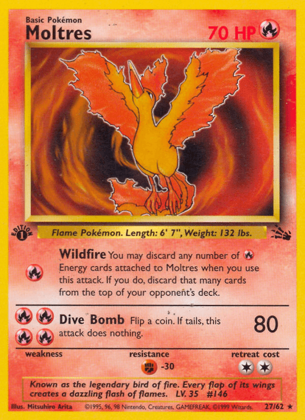 Carta Pokémon Moltres 27