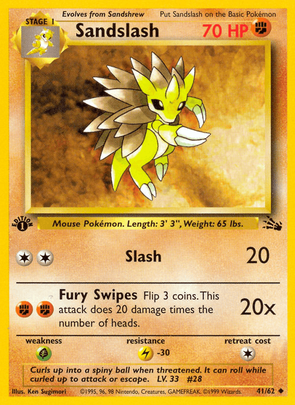 Carta Pokémon Sandslash 41