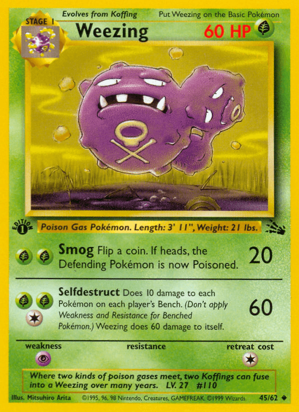 Carta Pokémon Weezing 45
