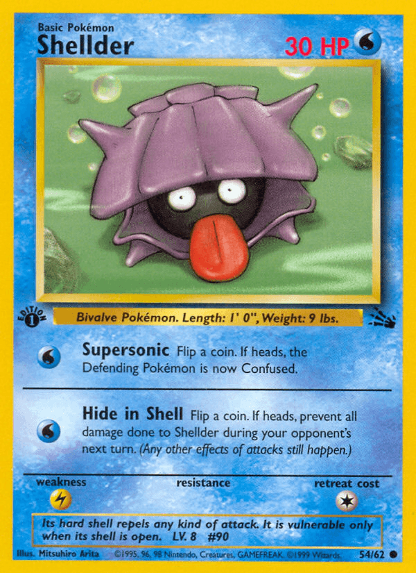 Carta Pokémon Shellder 54