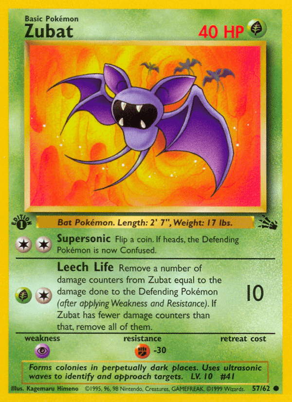 Carta Pokémon Zubat 57