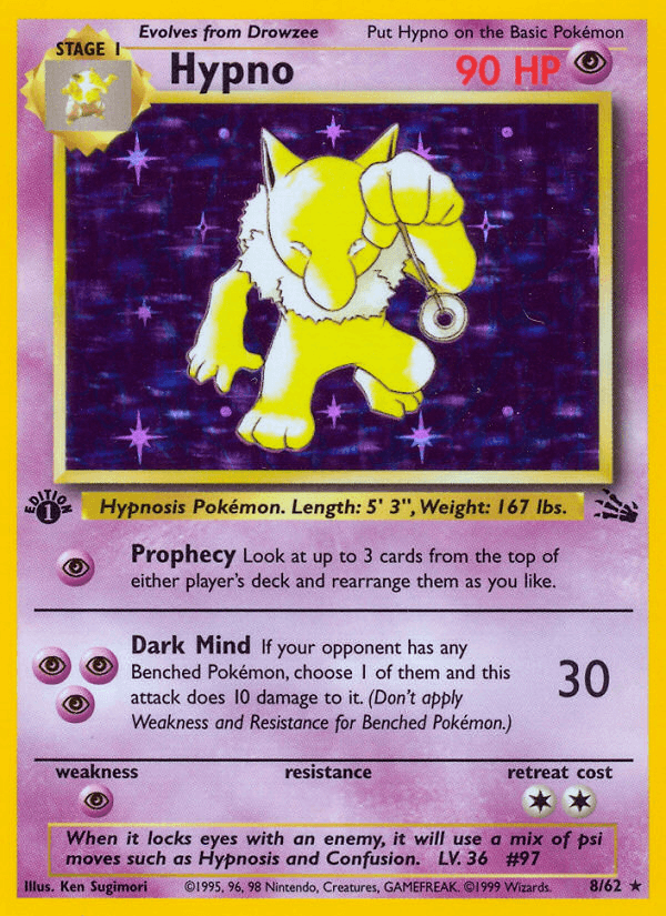 Carta Pokémon Hypno 8