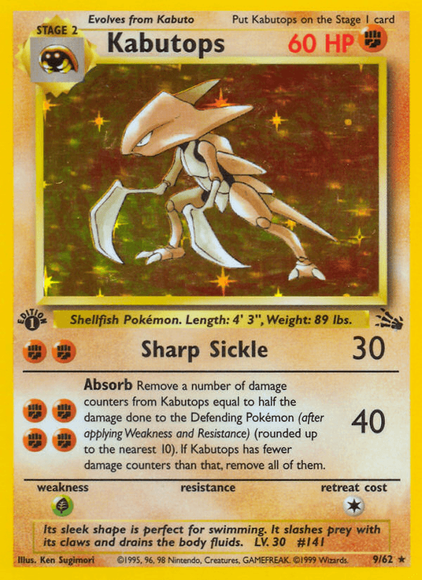Carta Pokémon Kabutops 9