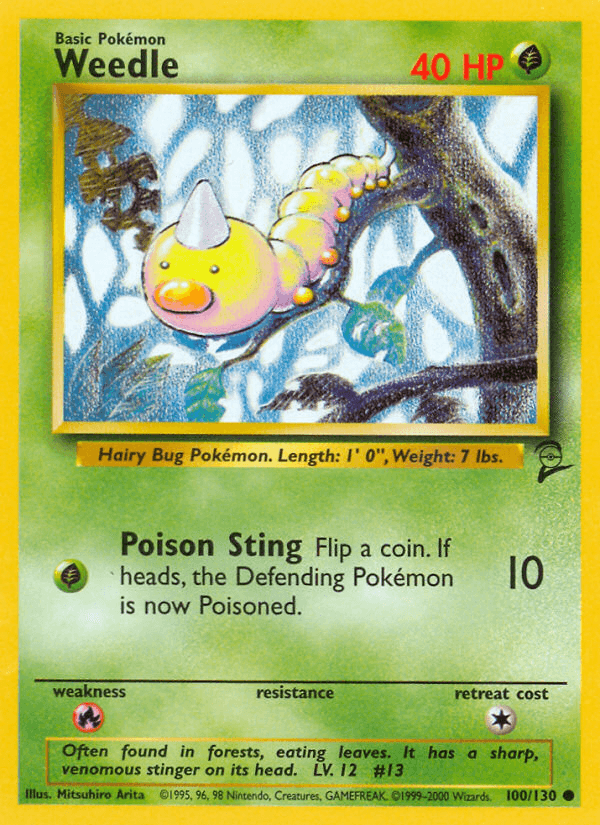Carta Pokémon Weedle 100