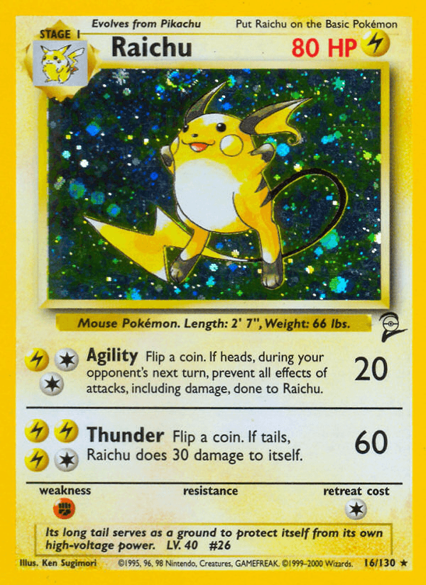Carta Pokémon Raichu 16