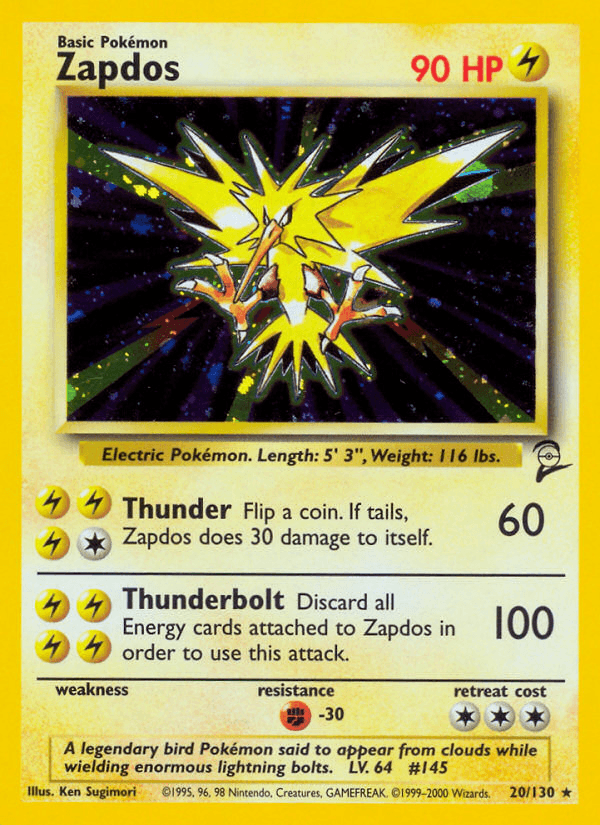 Carta Pokémon Zapdos 20