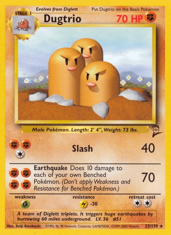 Carta Pokémon Dugtrio 23