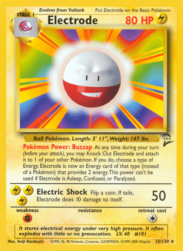 Carta Pokémon Electrode 25