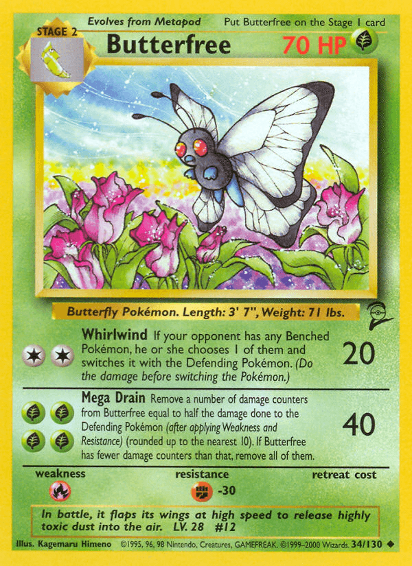 Carta Pokémon Butterfree 34