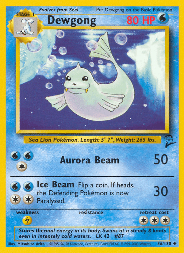 Carta Pokémon Dewgong 36
