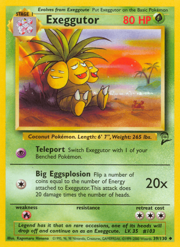 Carta Pokémon Exeggutor 39