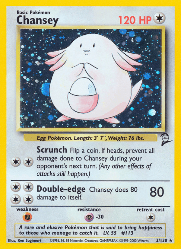 Carta Pokémon Chansey 3