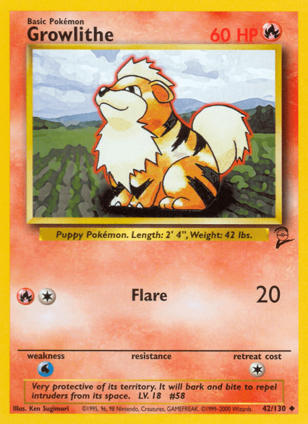 Carta Pokémon Growlithe 42