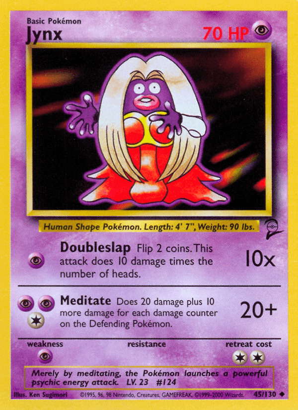 Carta Pokémon Jynx 45 de Base Set 2