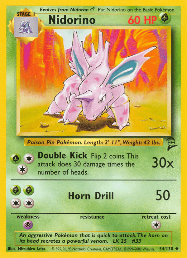 Carta Pokémon Nidorino 54
