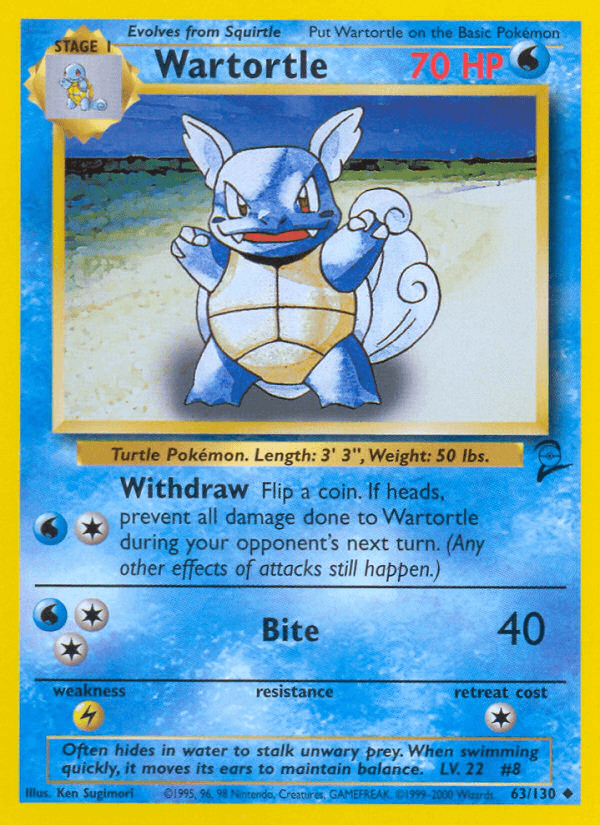 Carta Pokémon Wartortle 63