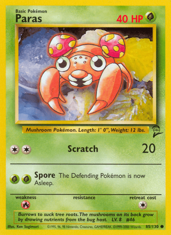 Carta Pokémon Paras 85