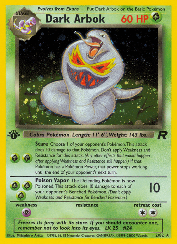 Carta Pokémon Dark Arbok 2