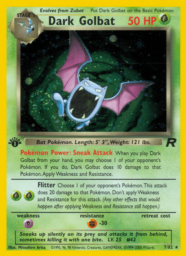 Carta Pokémon Dark Golbat 7
