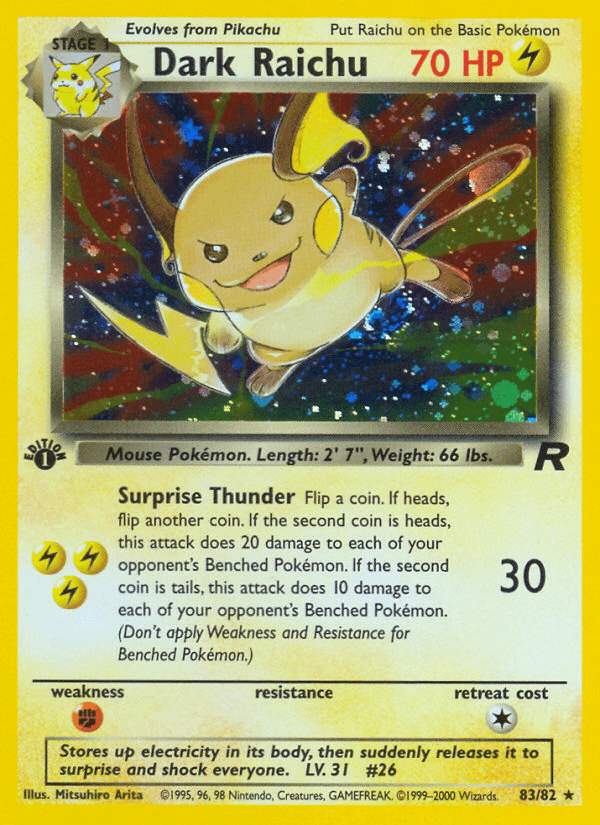 Carta Pokémon Dark Raichu 83