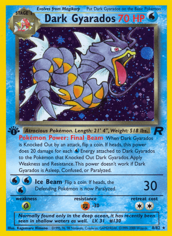 Carta Pokémon Dark Gyarados 8