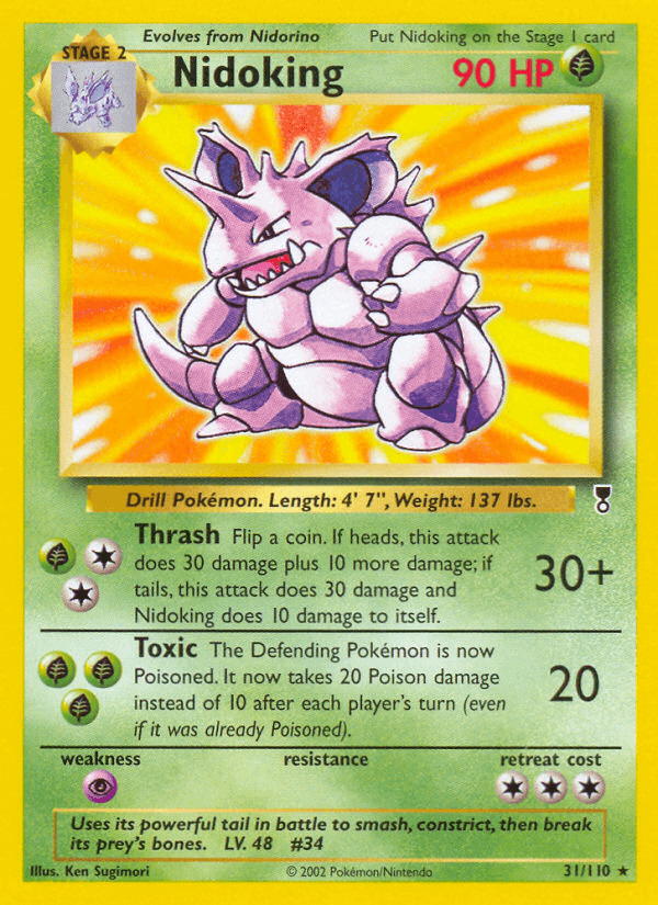 Carta Pokémon Nidoking 31 de Legendary Collection