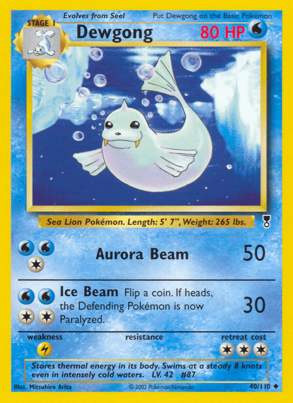 Carta Pokémon Dewgong 40