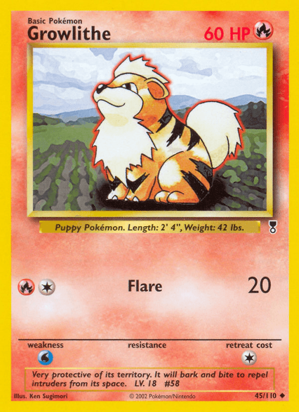 Carta Pokémon Growlithe 45