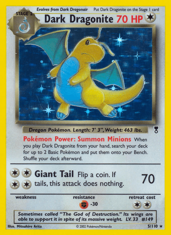 Carta Pokémon Dark Dragonite 5