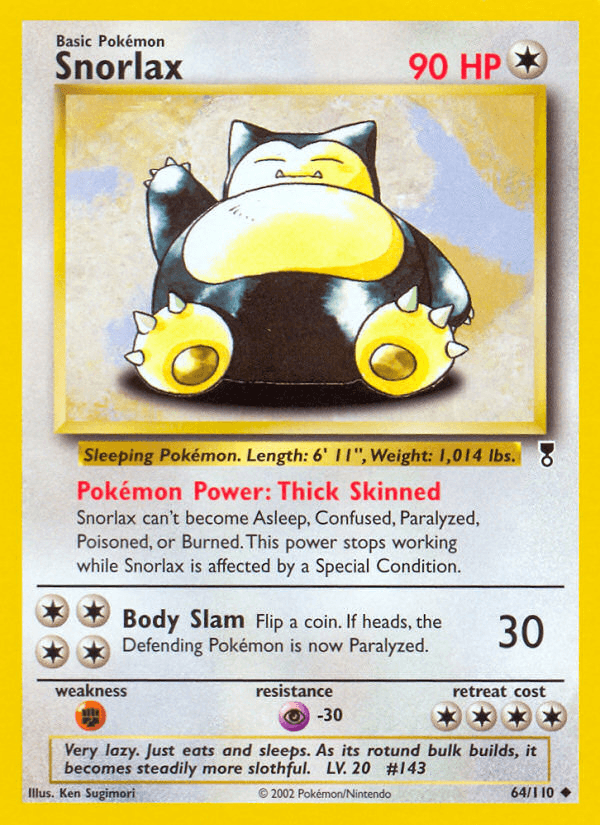 Carta Pokémon Snorlax 64