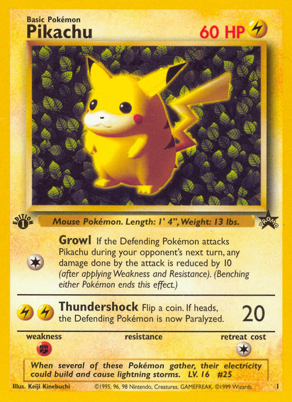 Carta Pokémon Pikachu 1