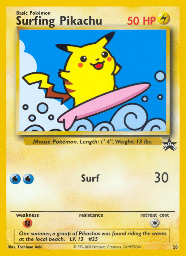Carta Pokémon Surfing Pikachu 28