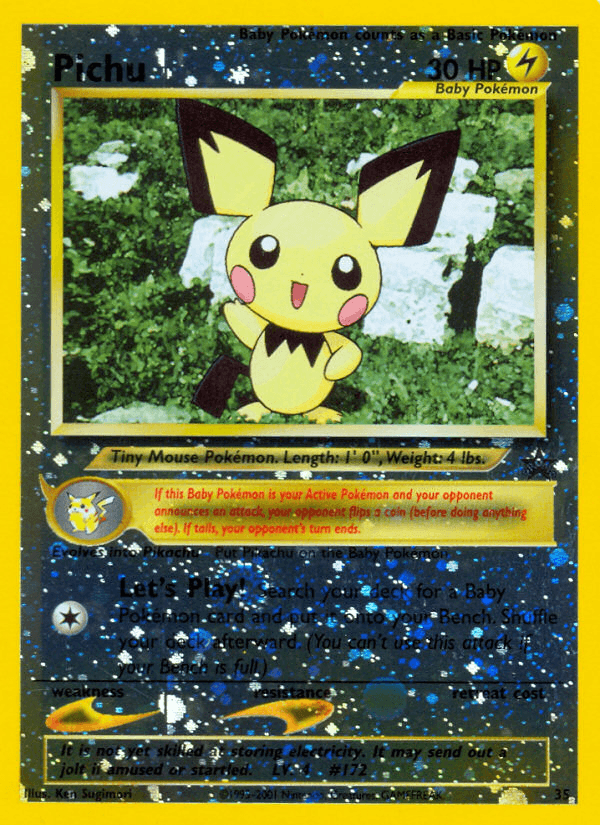 Carta Pokémon Pichu 35 de Wizards Black Star Promos