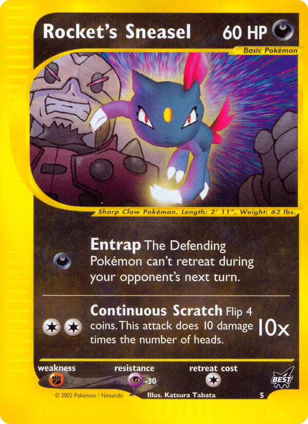 Carta Pokémon Rocket's Sneasel 5