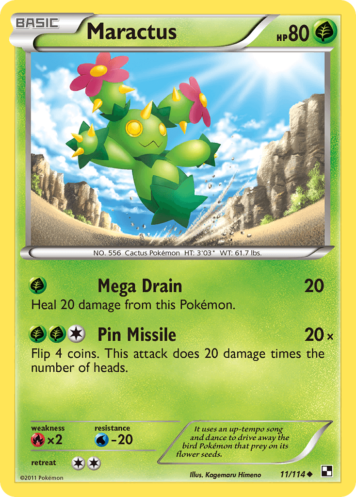 Carta Pokémon Maractus 11