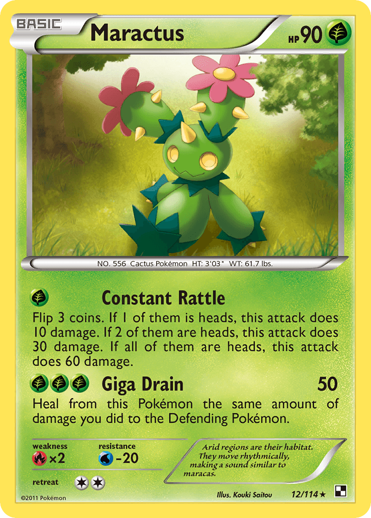 Carta Pokémon Maractus 12